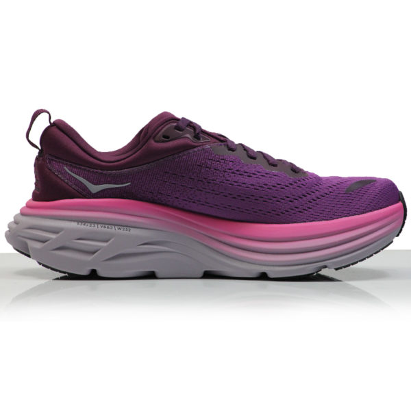 Hoka One One Bondi 8 Women's Running Shoe - Beauty Berry/Grape Wine - Image 2