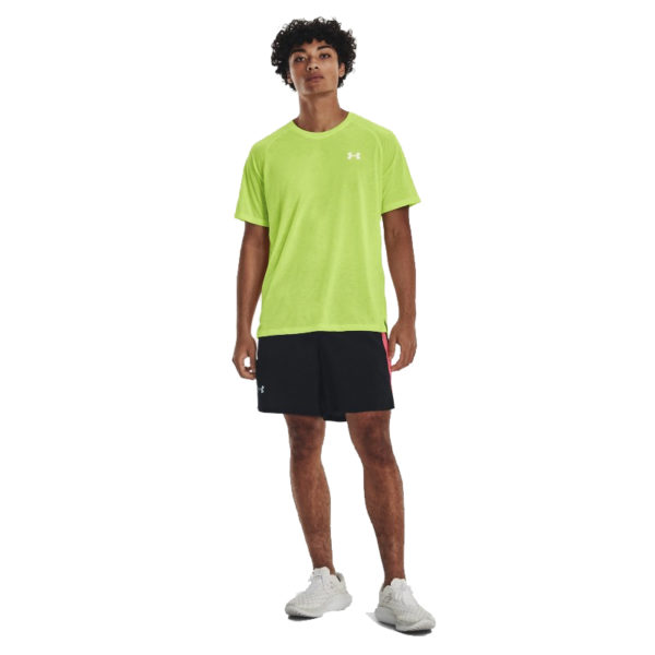 Under Armour Streaker Short Sleeve Men's Running Top - Lime Surge - Image 3