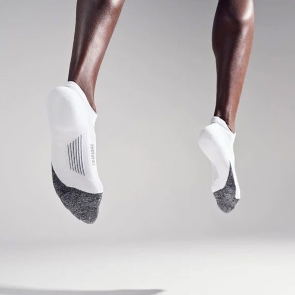 Feetures Elite Light Cushion No Show Tab Running Sock - White - Image 3