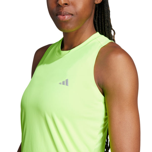 adidas Run It Women's Tank lucid lemon detail