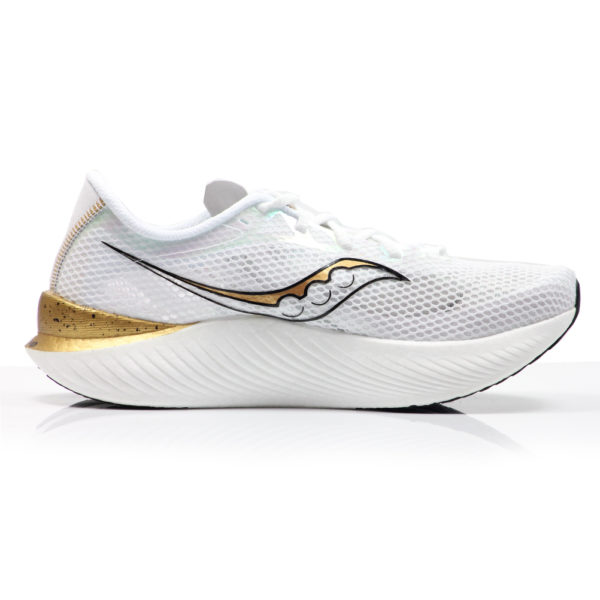 Saucony Endorphin Pro 3 Women's Running Shoe - White/Gold - Image 2