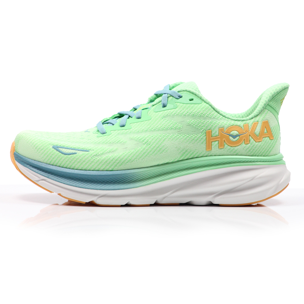 Hoka One One Clifton 9 Men's Running Shoe - Zest/Lime Glow | The ...