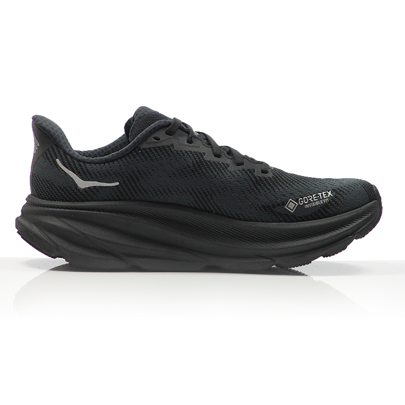Hoka One One Clifton 9 GTX Women's Running Shoe - Black/Black | The ...