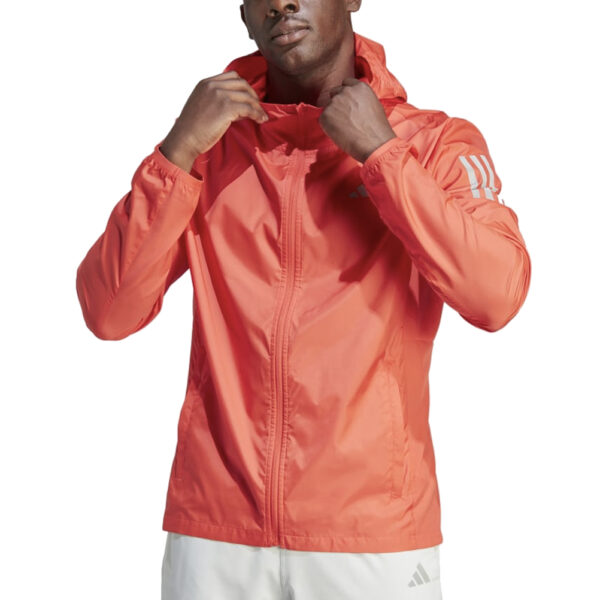 Adidas Own The Run Men's Running Jacket - Bright Red - Image 2