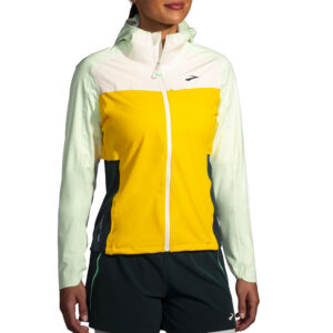Brooks High Point Waterproof Women's Running Jacket lemon front