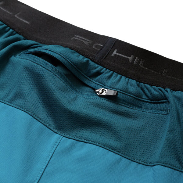 Ronhill Tech 5inch Men's Running Short - Petrol/Fluo Orange - Image 5