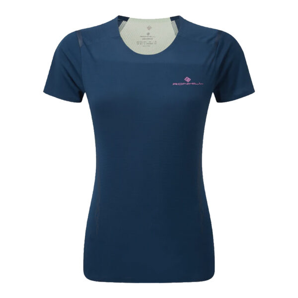 Ronhill Tech Race Short Sleeve Women's Running Tee navy front