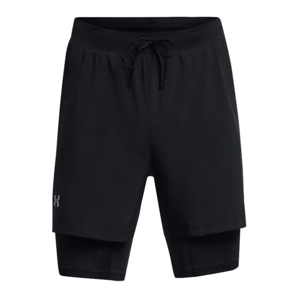 Under Armour Launch 7 Inch 2in1 Men's Running Short - Black/Black/Reflective