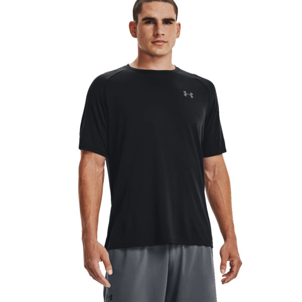 Under Armour Tech 2.0 Short Sleeve Men's Running Top - Black/Graphite - Image 2