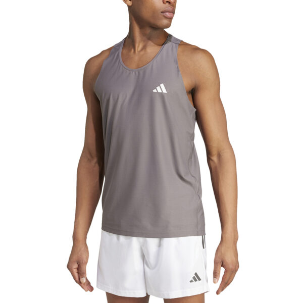 adidas Own the Run Men's Running Tank - Charcoal - Image 3