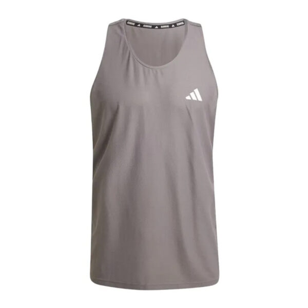 adidas Own the Run Men's Running Tank charcoal front