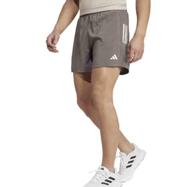 Adidas Own The Run 3 Stripes 5 Inch Men's Running Short - Charcoal - Image 2