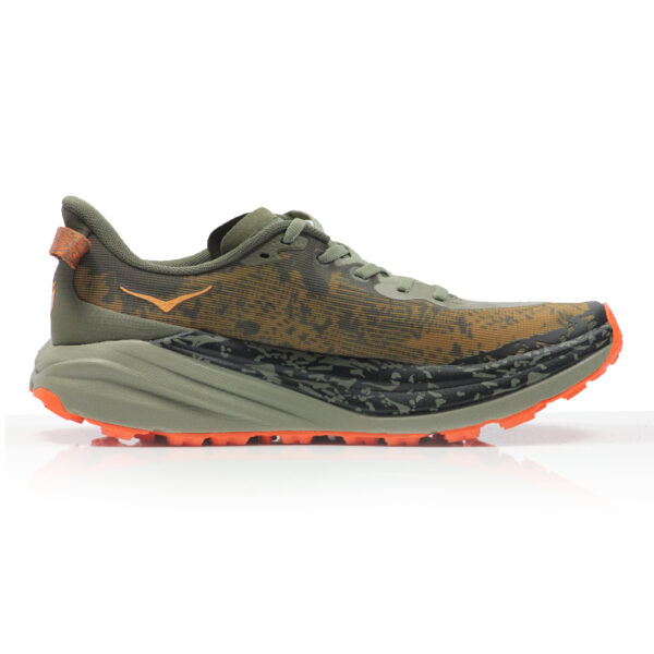 Hoka One One Speedgoat 6 Men's Trail Shoe - Antique Olive/Squash - Image 2