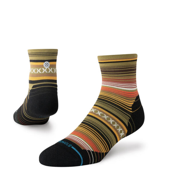 Stance Curren Light Unisex Quarter Running Sock olive
