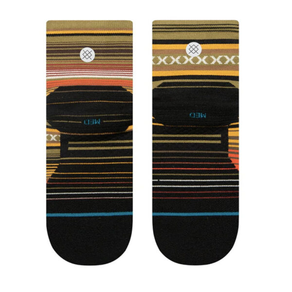 Stance Curren Light Unisex Quarter Running Sock - Olive - Image 3