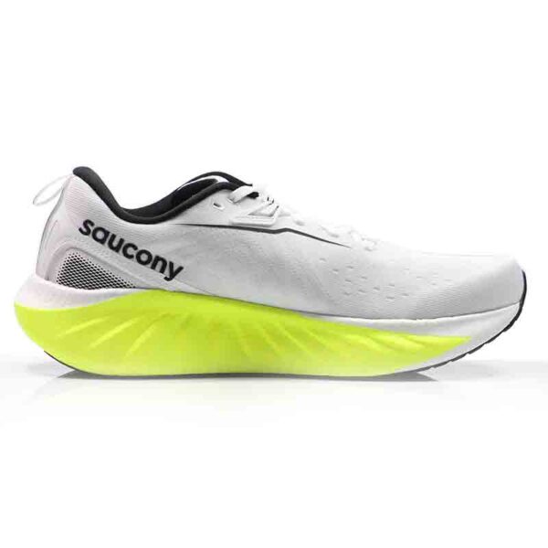 Saucony Triumph 22 Men's Running Shoe - White/Citron - Image 2