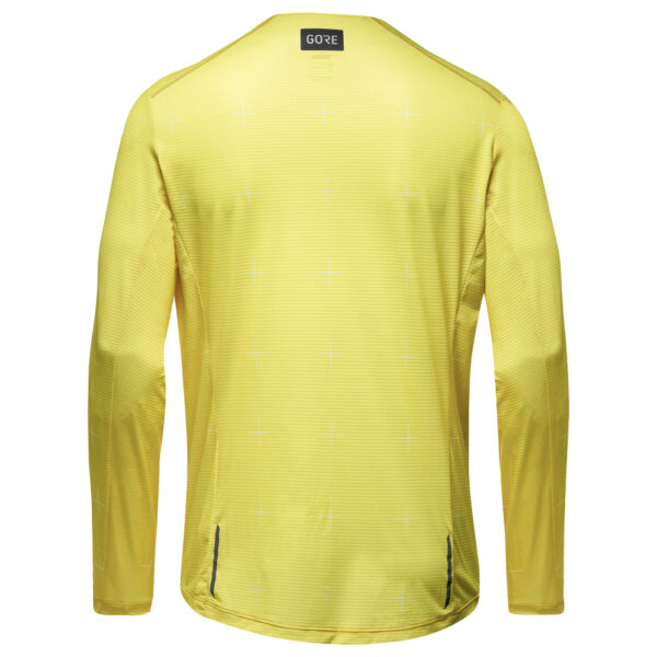 GoreWear Contest Long Sleeve Men's Running Tee - Washed Neon Yellow - Image 2