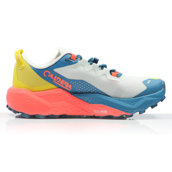 Brooks Caldera 8 Women's Trail Shoe - Blue/Quince/Flame - Image 2