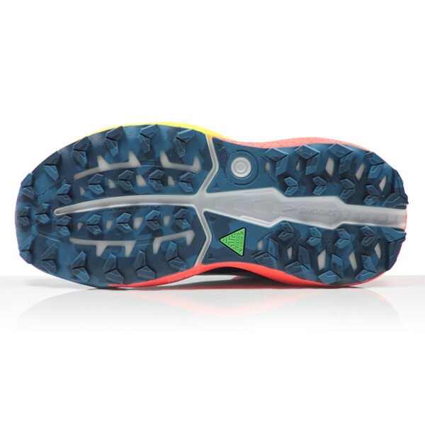 Brooks Caldera 8 Women's Trail Shoe - Blue/Quince/Flame - Image 3