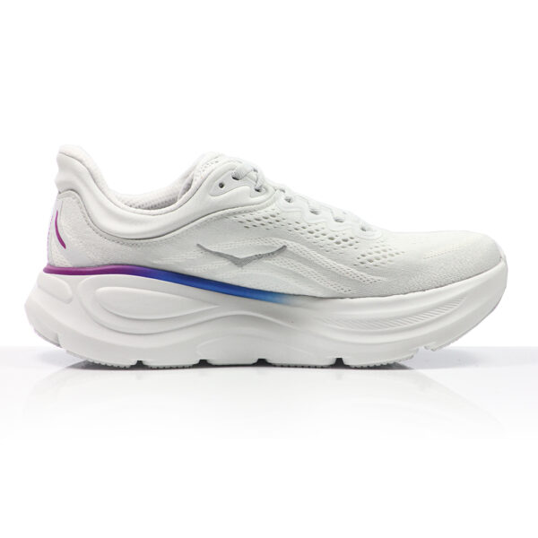 Hoka One One Bondi 9 Women's Wide Fit Running Shoe - Cosmic Grey/White - Image 2