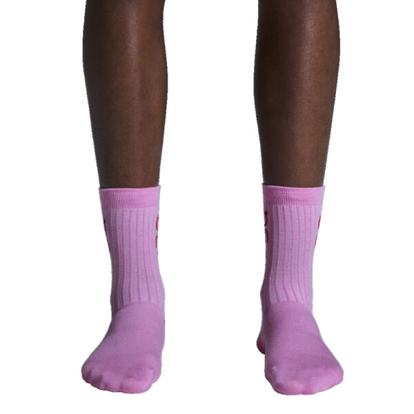 On Running Logo 3 Pack High Sock - Mauve/Raspberry - Image 2