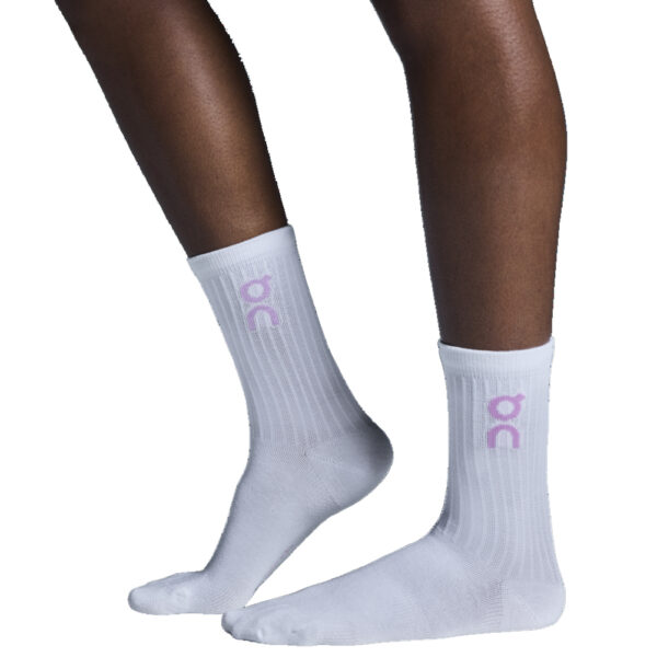 On Running Logo 3 Pack High Sock pink side