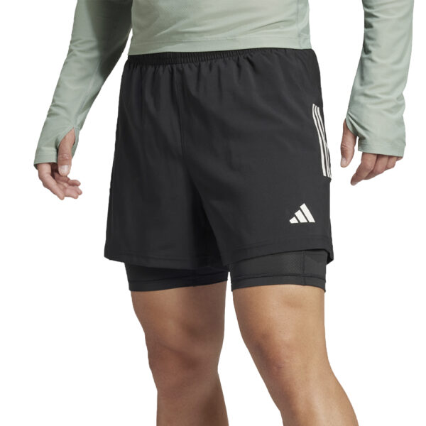 Adidas Own The Run 2in1 Men's Running Short - Black - Image 2