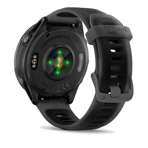 Garmin Forerunner 570 Running Watch - 47mm Slate Grey/Translucent Black - Image 2