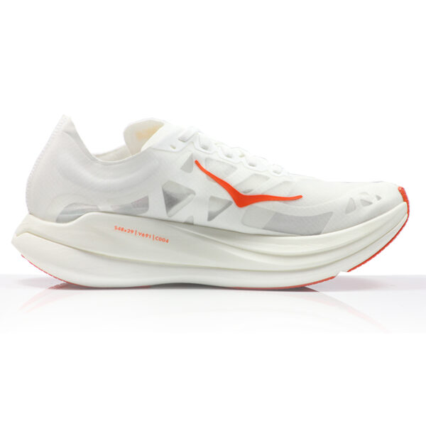 Hoka One One Rocket X 2 Unisex Running Shoe - Frost/Lava - Image 2