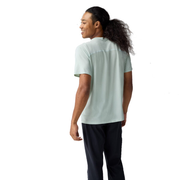 Brooks Atmosphere 3.0 Short Sleeve Men's Running Tee - Smoke/Shadow Stripe - Image 2