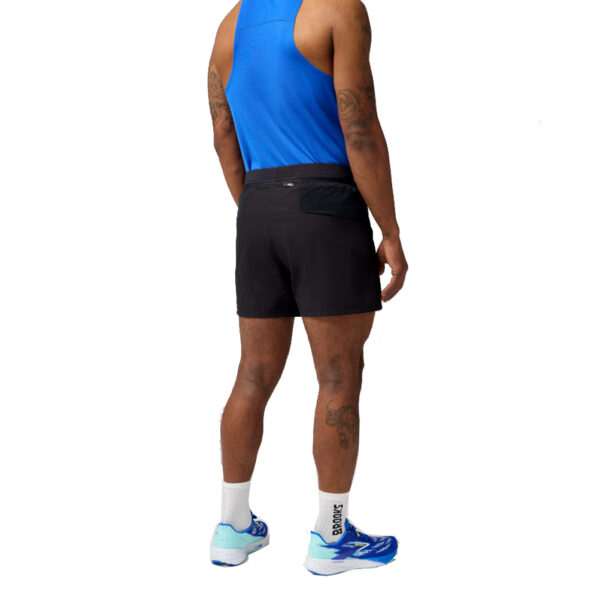 Brooks Journey 5 inch Men's Running Short - Black/Black - Image 3