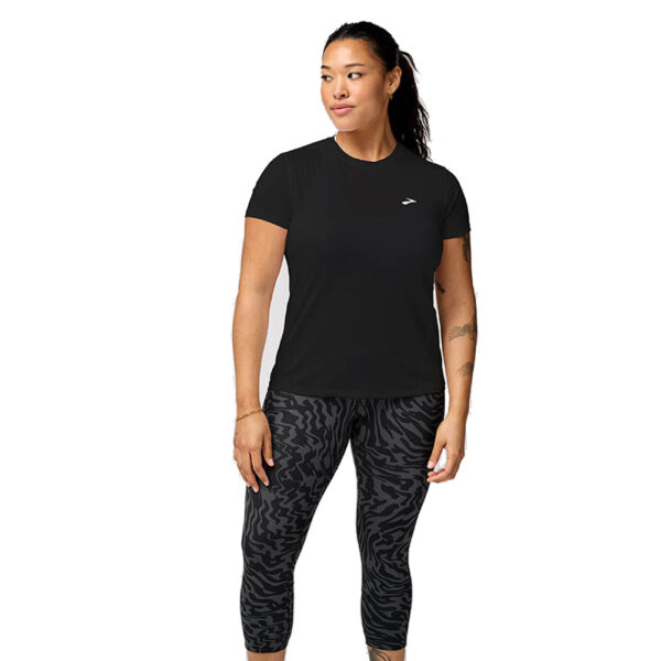 Brooks Sprint Free 3.0 Short Sleeve Women's Running Tee - Black/Black - Image 2
