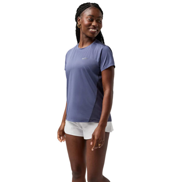 Brooks Sprint Free 3.0 Short Sleeve Women's Running Tee - Nightshadow/Dk Nightshadow - Image 2