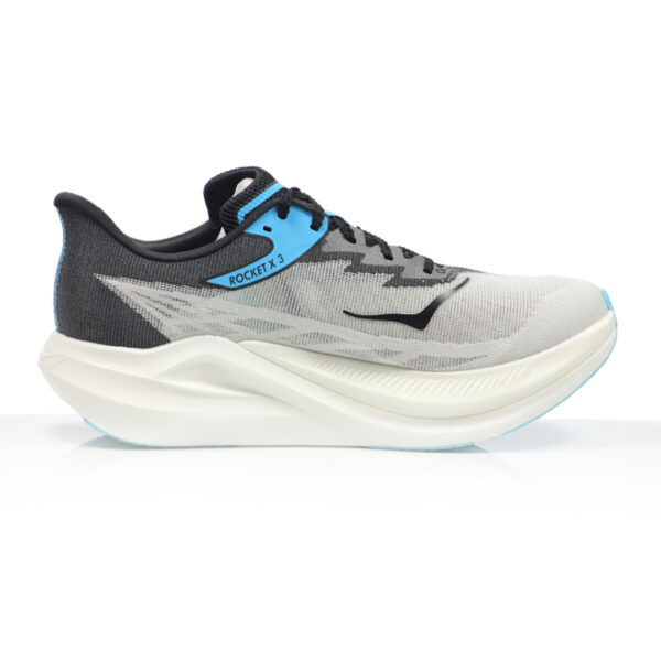 Hoka One One Rocket X 3 Unisex Running Shoe - White/Black - Image 2