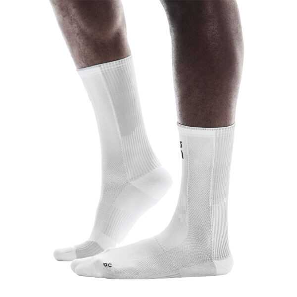 On Running Performance Mid Run Sock - White/Glacier - Image 4