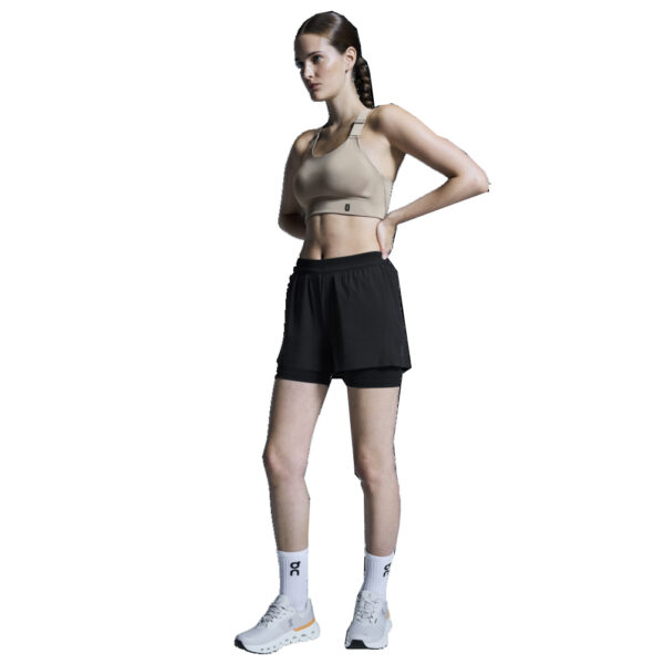 On Running Performance 3inch 2in1 Women's Running Short - Black/Black - Image 4
