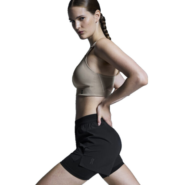 On Running Performance 3inch 2in1 Women's Running Short - Black/Black - Image 5