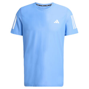 adidas Own The Run 3 Stripes Short Sleeve Men's Running Tee - Blue Fusion