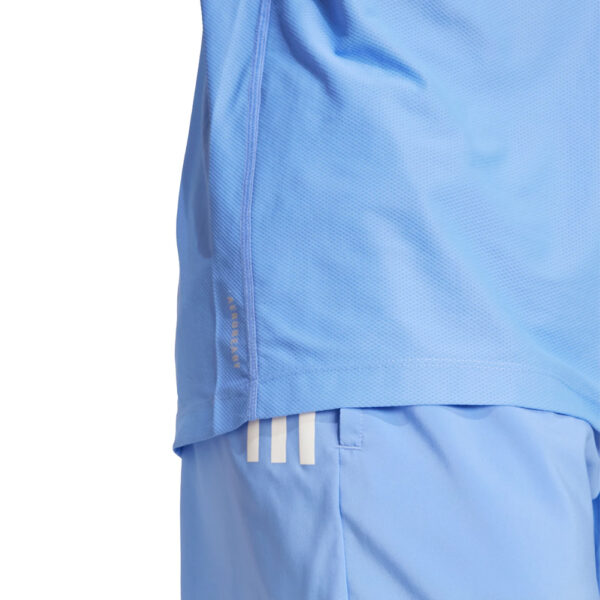 adidas Own The Run 3 Stripes Short Sleeve Men's Running Tee - Blue Fusion