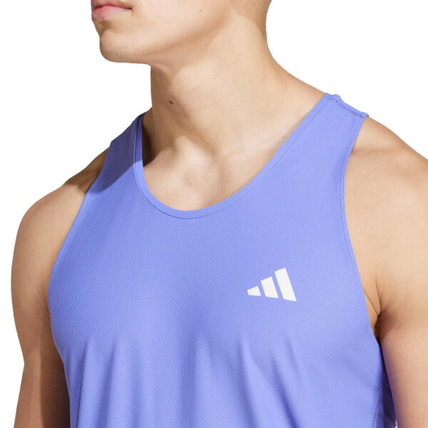 adidas Own the Run Men's Running Tank cobalt detail