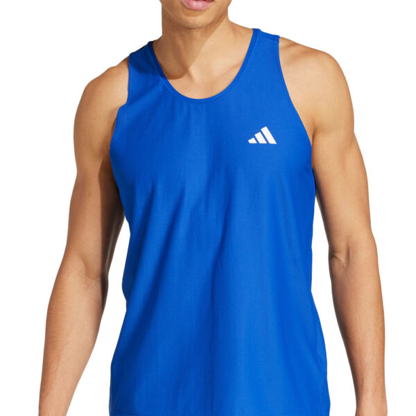 adidas Own the Run Men's Running Tank - Royal Blue - Image 2