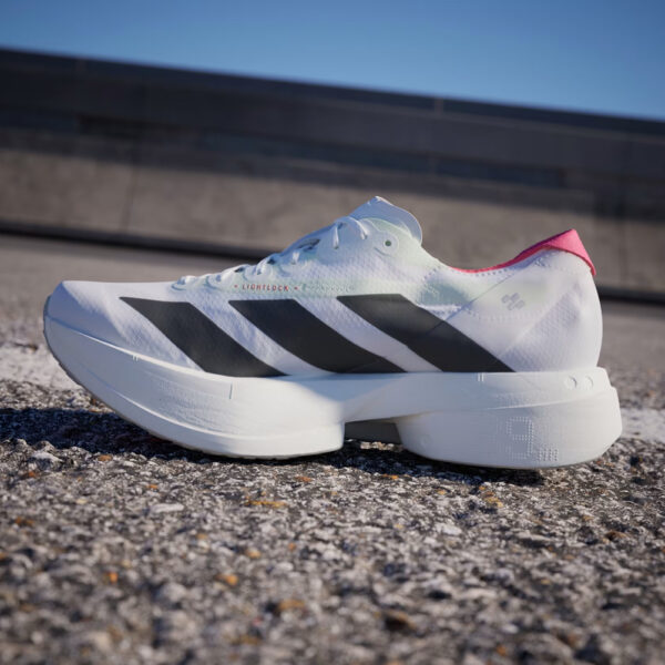 adidas Adizero Adios Pro 4 Women's Running Shoe - Cloud White/Core Black/Silver Metallic - Image 3