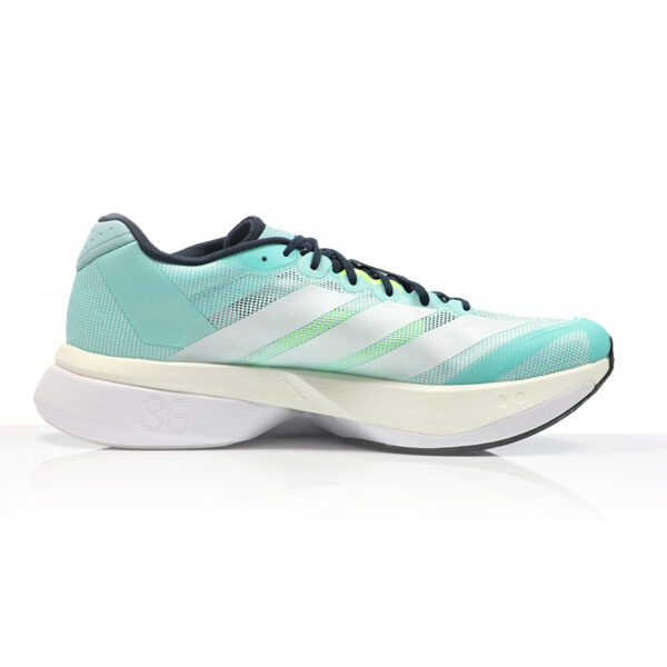 adidas Adizero Boston 13 Men's Running Shoe - Flash Aqua/White/Lucid Lemon - Image 2